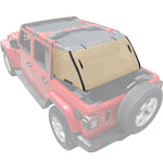 Shadeidea Jeep Wrangler JL Sun Shade JLU 4 Door Sunshade Mesh Screen Trunk Cage Cover Unlimited (2018-2023) New Model Robicon Sahara Sport S -10 Year Warranty