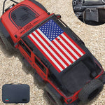 Jeep Wrangler Sun Shade JK Unlimited 4 Door Front and Rear Mesh Screen Sunshade JKU Top Cover UV Blocker with Grab Bag-One time Install 10 years Warranty