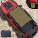 Jeep Wrangler Sun Shade JK Unlimited 4 Door Front and Rear Mesh Screen Sunshade JKU Top Cover UV Blocker with Grab Bag-One time Install 10 years Warranty