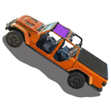 Jeep Gladiator Sunshade JT 4 Door Top Sun Shade Front Mesh Screen Wrangler Cover UV Blocker with GrabBag Pouch (2018-2023) - 10 Year Warranty