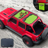 Shadeidea Vehicle covers, not fitted Jeep Wrangler Sun Shade JL Unlimited 4 Door Front and Rear 2 pieces Mesh Screen Sunshade JLU 2018-2023 Top Cover UV Blocker with Grab Bag-10 year Warranty