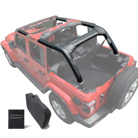 Jeep Wrangler Roll Bar Padding JL (2018-2023) Unlimited 4 Door Vinyl Foam Laminated Pad Cover Kit Protection for 2018-2023 JLU Sahara Rubicon with Grab Bag - 3 Year Warranty