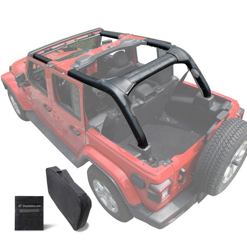 Jeep Wrangler Roll Bar Padding JL Unlimited 4 Door Vinyl Foam Laminated Pad Cover Kit Protection for 2018 2019 JLU Sahara Rubicon with Grab Bag-3 Years Warranty