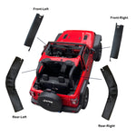 Shadeidea Jeep Wrangler Roll Bar Padding JL (2018-2023) 2 Door - Black Vinyl Foam Laminated Pad Cover Kit Protection