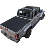 Shadeidea Jeep Gladiator Sun Shade, JT ( 2018 - 2023 ) 4 Door Top Sunshade, Rear Mesh Screen Wrangler Cover, UV Blocker with GrabBag Pouch - 10 Years Lasting