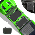 Jeep Gladiator Sunshade JT (2018-2023) 4 Door Top Sun Shade Front and Rear 2-pieces Mesh Screen Wrangler Cover UV Blocker with GrabBag Pouch - 10 Year Warranty