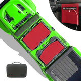 Jeep Gladiator Sunshade JT (2018-2023) 4 Door Top Sun Shade Front and Rear 2-pieces Mesh Screen Wrangler Cover UV Blocker with GrabBag Pouch - 10 Year Warranty