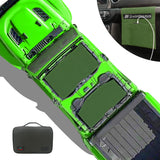 Jeep Gladiator Sunshade JT (2018-2023) 4 Door Top Sun Shade Front and Rear 2-pieces Mesh Screen Wrangler Cover UV Blocker with GrabBag Pouch - 10 Year Warranty