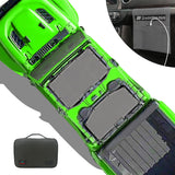 Jeep Gladiator Sunshade JT (2018-2023) 4 Door Top Sun Shade Front and Rear 2-pieces Mesh Screen Wrangler Cover UV Blocker with GrabBag Pouch - 10 Year Warranty