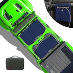 Jeep Gladiator Sunshade JT (2018-2023) 4 Door Top Sun Shade Front and Rear 2-pieces Mesh Screen Wrangler Cover UV Blocker with GrabBag Pouch - 10 Year Warranty