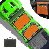 Jeep Gladiator Sunshade JT (2018-2023) 4 Door Top Sun Shade Front and Rear 2-pieces Mesh Screen Wrangler Cover UV Blocker with GrabBag Pouch - 10 Year Warranty
