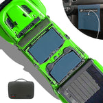 Jeep Gladiator Sunshade JT (2018-2023) 4 Door Top Sun Shade Front and Rear 2-pieces Mesh Screen Wrangler Cover UV Blocker with GrabBag Pouch - 10 Year Warranty