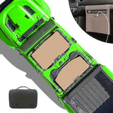 Jeep Gladiator Sunshade JT (2018-2023) 4 Door Top Sun Shade Front and Rear 2-pieces Mesh Screen Wrangler Cover UV Blocker with GrabBag Pouch - 10 Year Warranty