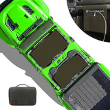 Jeep Gladiator Sunshade JT (2018-2023) 4 Door Top Sun Shade Front and Rear 2-pieces Mesh Screen Wrangler Cover UV Blocker with GrabBag Pouch - 10 Year Warranty