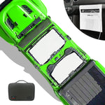 Jeep Gladiator Sunshade JT (2018-2023) 4 Door Top Sun Shade Front and Rear 2-pieces Mesh Screen Wrangler Cover UV Blocker with GrabBag Pouch - 10 Year Warranty