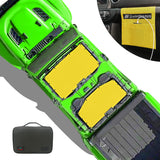 Jeep Gladiator Sunshade JT (2018-2023) 4 Door Top Sun Shade Front and Rear 2-pieces Mesh Screen Wrangler Cover UV Blocker with GrabBag Pouch - 10 Year Warranty