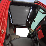 Jeep Gladiator Sunshade JT (2018-2023) 4 Door Top Sun Shade Front and Rear 2-pieces Mesh Screen Wrangler Cover UV Blocker with GrabBag Pouch - 10 Year Warranty