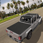 Jeep Gladiator Sunshade JT (2018-2023) 4 Door Top Sun Shade Front and Rear 2-pieces Mesh Screen Wrangler Cover UV Blocker with GrabBag Pouch - 10 Year Warranty