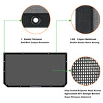Jeep Gladiator Sunshade JT 4 Door Top Sun Shade Front Mesh Screen Wrangler Cover UV Blocker with GrabBag Pouch (2018-2023) - 10 Year Warranty