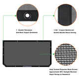 Jeep Gladiator Sunshade JT 4 Door Top Sun Shade Front Mesh Screen Wrangler Cover UV Blocker with GrabBag Pouch (2018-2023) - 10 Year Warranty