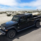 Jeep Gladiator Sunshade JT 4 Door Top Sun Shade Front Mesh Screen Wrangler Cover UV Blocker with GrabBag Pouch 2018-Current-10 Years Lasting