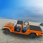 Jeep Gladiator Sunshade JT 4 Door Top Sun Shade Front Mesh Screen Wrangler Cover UV Blocker with GrabBag Pouch (2018-2023) - 10 Year Warranty
