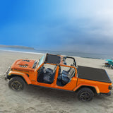 Jeep Gladiator Sunshade JT 4 Door Top Sun Shade Front Mesh Screen Wrangler Cover UV Blocker with GrabBag Pouch (2018-2023) - 10 Year Warranty