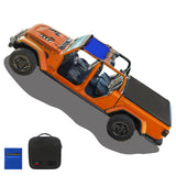 Jeep Gladiator Sunshade JT 4 Door Top Sun Shade Front Mesh Screen Wrangler Cover UV Blocker with GrabBag Pouch (2018-2023) - 10 Year Warranty