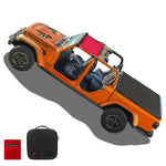 Jeep Gladiator Sunshade JT 4 Door Top Sun Shade Front Mesh Screen Wrangler Cover UV Blocker with GrabBag Pouch (2018-2023) - 10 Year Warranty