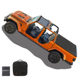 Jeep Gladiator Sunshade JT 4 Door Top Sun Shade Front Mesh Screen Wrangler Cover UV Blocker with GrabBag Pouch (2018-2023) - 10 Year Warranty