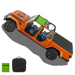 Jeep Gladiator Sunshade JT 4 Door Top Sun Shade Front Mesh Screen Wrangler Cover UV Blocker with GrabBag Pouch (2018-2023) - 10 Year Warranty