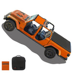 Jeep Gladiator Sunshade JT 4 Door Top Sun Shade Front Mesh Screen Wrangler Cover UV Blocker with GrabBag Pouch (2018-2023) - 10 Year Warranty
