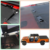 Jeep Gladiator Sunshade JT 4 Door Top Sun Shade Front and Rear Mesh Screen Wrangler Cover UV Blocker with GrabBag Pouch (2018-2023) - 10 Year Warranty