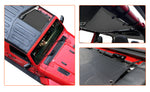 Shadeidea Jeep Wrangler Sun Shade JL 2 Door Top Sunshade (2018-2023), Front + Rear - Mesh Screen Cover, UV Blocker