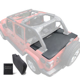 Jeep Wrangler Tonneau Cover JLU 4 Door Rear Trunk Cover Cargo Vinyl Cover for 2018-Current JL Unlimited Ton Cover Tarpaulins-3 Year Warranty