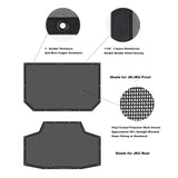 Jeep Wrangler Sun Shade JK Unlimited 4 Door Front & Rear Mesh Screen Sunshade JKU 4D 2007-2018 Top Cover UV Blocker with Grab Bag-10 Years Warranty