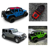 Jeep Wrangler Sun Shade JK Unlimited 4 Door Front & Rear Mesh Screen Sunshade JKU 4D 2007-2018 Top Cover UV Blocker with Grab Bag-10 Years Warranty