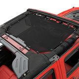 Jeep Wrangler Sun Shade JK Unlimited 2 Door and 4 Door Front Mesh Screen Sunshade SAHARA RUBICON SPORT S Top Cover UV Blocker with Grab Bag-One time Install 10 years Warranty