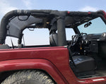 Jeep Wrangler Sun Shade JK 2 Door Sunshade 2007-2018 Front+Rear+Trunk Mesh Screen Top Cover UV Blocker with Grab Bag Storage Pouch-10 Years Warranty