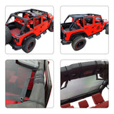 Jeep Wrangler Sun Shade JK Unlimited Rear Mesh Screen Sunshade SAHARA RUBICON SPORT S Top Cover UV Blocker with Grab Bag-One time Install 10 years Warranty