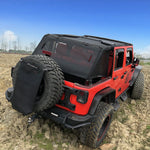 Jeep Wrangler Sun Shade JKU 2007-2018 JK Unlimited 4 Door Cage Mesh Screen Sunshade -One time Install 10 years Warranty