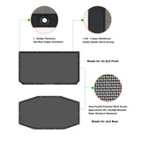 Shadeidea Vehicle covers, not fitted Jeep Wrangler Sun Shade JL Unlimited 4 Door Front and Rear 2 pieces Mesh Screen Sunshade JLU 2018-2023 Top Cover UV Blocker with Grab Bag-10 year Warranty