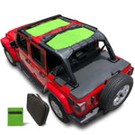 Shadeidea Vehicle covers, not fitted Jeep Wrangler Sun Shade JL Unlimited 4 Door Front and Rear 2 pieces Mesh Screen Sunshade JLU 2018-2023 Top Cover UV Blocker with Grab Bag-10 year Warranty