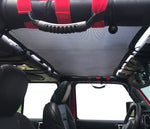 Jeep Wrangler Sun Shade JL Unlimited 2 Door and 4 Door Front Mesh Screen Sunshade JLU SAHARA RUBICON SPORT S Top Cover UV Blocker with Grab Bag-One time Install 10 years Warranty