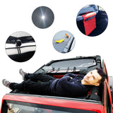 Jeep Wrangler Sun Shade JL Unlimited 2 Door and 4 Door Front Mesh Screen Sunshade JLU SAHARA RUBICON SPORT S Top Cover UV Blocker 10 year Warranty