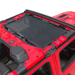 Jeep Wrangler Sun Shade JL Unlimited 2 Door and 4 Door Front Mesh Screen Sunshade JLU SAHARA RUBICON SPORT S Top Cover UV Blocker with Grab Bag-One time Install 10 years Warranty