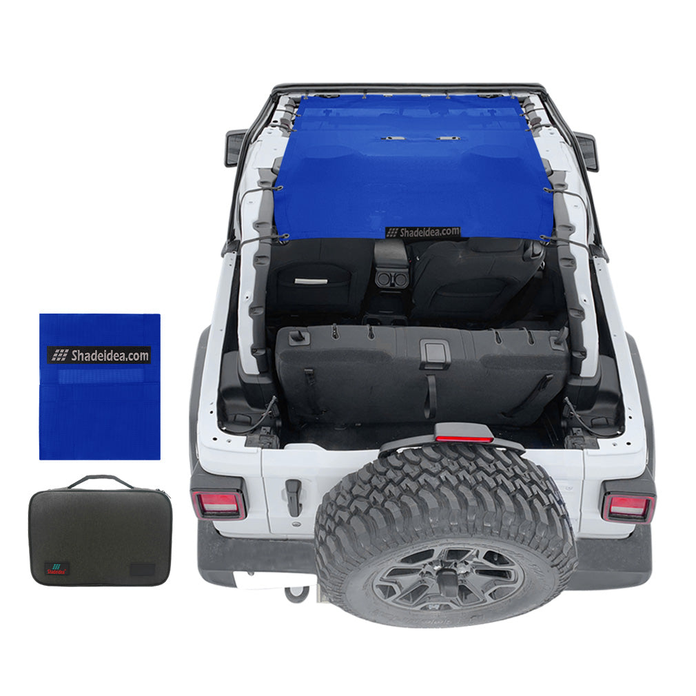 Voodonala Mesh Sun Shade Top For Jeep Wrangler JL 4 Door 2018+ – UV Protection, Foldable