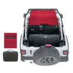 Jeep Wrangler Sunshade JL 2 Door Sun Shade Front and Rear (One piece) Mesh Screen Top Cover UV Blocker with Grab Bag 2018-2023 - 10 Year Warranty