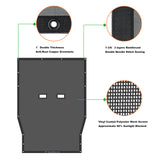 Jeep Wrangler Sunshade JL 2 Door Sun Shade Front and Rear and Back Mesh Screen Top Cover UV Blocker with Grab Bag (2018-2023) - 10 Year Warranty