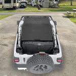 Jeep Wrangler Sunshade JL 2 Door Sun Shade Front and Rear and Back Mesh Screen Top Cover UV Blocker with Grab Bag (2018-2023) - 10 Year Warranty